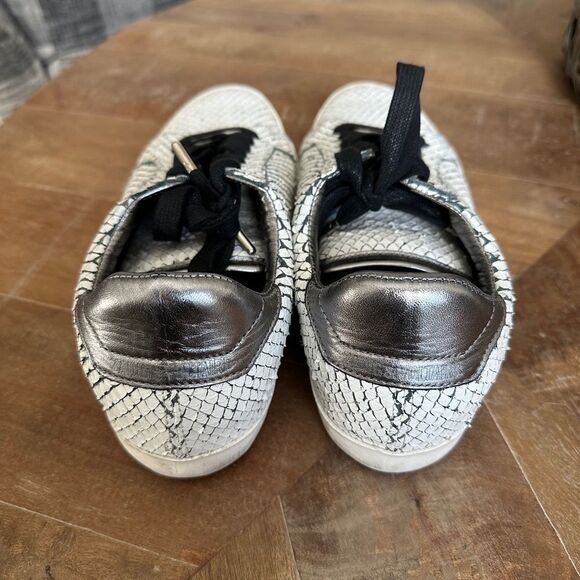 Zadig and Voltaire Neo Keith Snakeskin Embossed Leather Sneakers - Picture 3 of 5